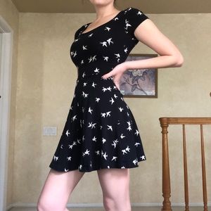 Black and White DIVIDED Skater Dress